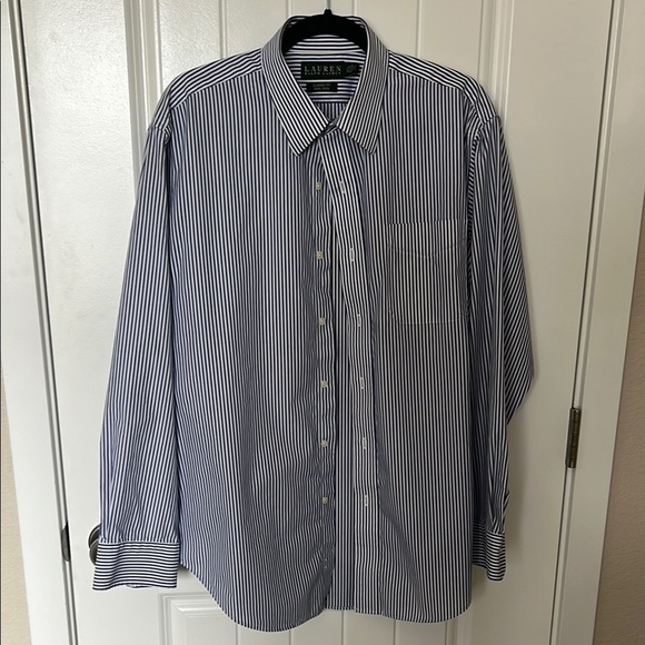 Ralph Lauren Blue Classic Casual Button Down Shirt - Picture 1 of 3